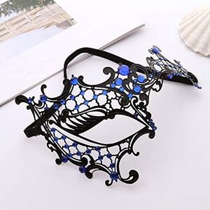 Elegant Black and Blue Masquerade Mask